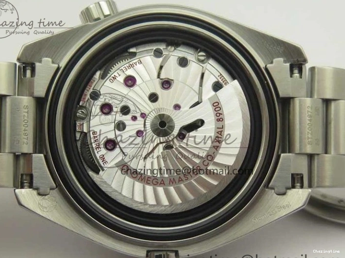 0420 Planet Ocean 43.5mm SS VSF 1:1 Best Edition Black Orange Bezel Black Dial on SS Bracelet A8900 Super Clone Breathable 8003